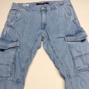 Jack and Jones Light Blue slim Utility Jeans